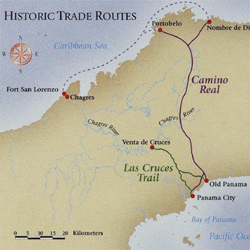 Historic Trade Routes around Panama