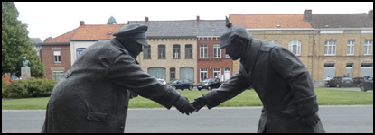 Christmas Truce Statue, Mesen, Belgium
