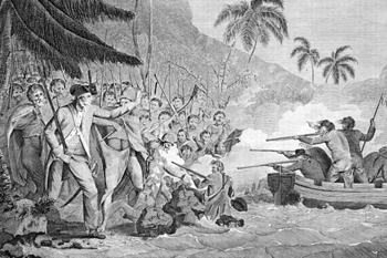 James Cook Death in Hawaiian Islands