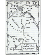 James Cook Third Voyage Map