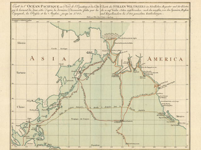 Map of James Cook's Third Voyage