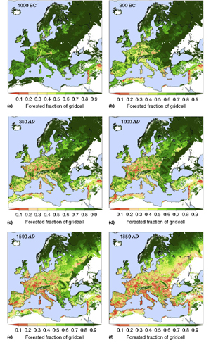 Forestation of Europe