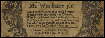 Printed on the Frozen Thames 1715