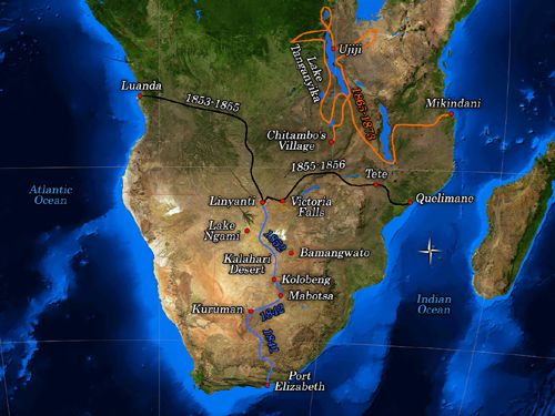 David Livingstone's Journeys in Africa 1841-1873