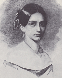 Clara Wieck, age 20, just before her and Robert Schumann were married.