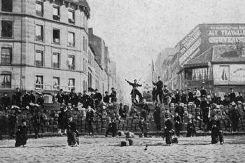 Rues barricadées par la Commune de Paris de 1871