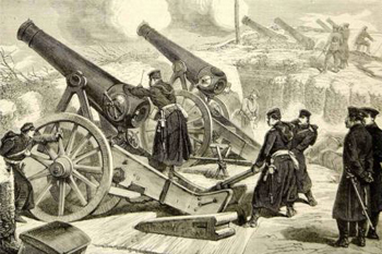 L'artillerie Prussienne entourant Paris en 1870
